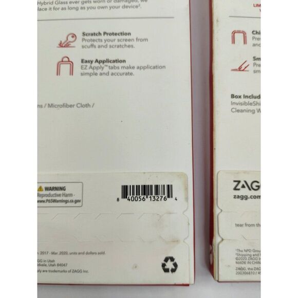 GENUINE 2 Pack Zagg Invisible Shield Hybrid Glass for Apple iPhone 12 Mini 5.4" - Picture 3 of 10